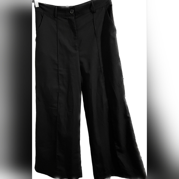 Shein Wide leg dress pants w belt loops and button up sz large 16" waist - Picture 5 of 13